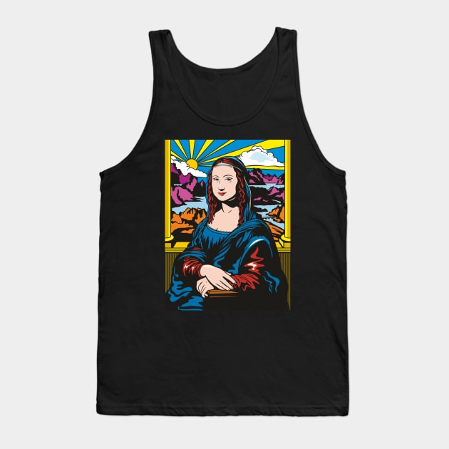 Mona Lisa Tank Top by Jamie Lee Art